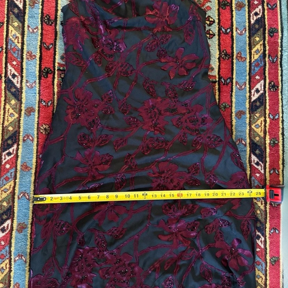 Eva Blue Black and Red Floral Dress - Picture 6 of 6